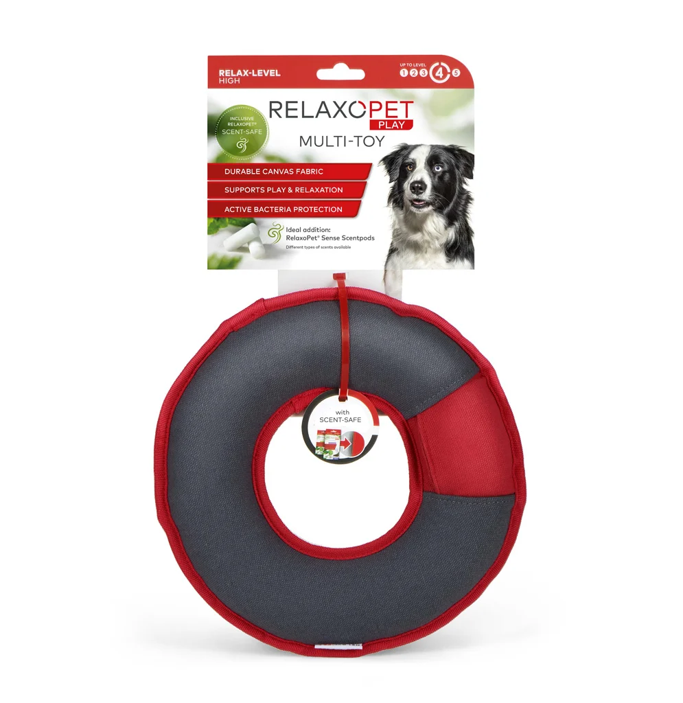 Inel de joacă pentru câini cu compartiment pentru capsule parfumate – Relaxopet Play Multi-Ring - imagine 1