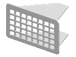 Grilă de renovare din oțel inoxidabil pentru ventilarea spațiului de sub podea, 5 x 10,5 cm – Renofix