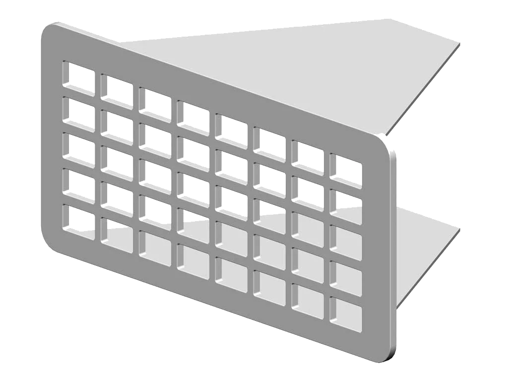 Grilă de renovare din oțel inoxidabil pentru ventilarea spațiului de sub podea, 5 x 10,5 cm – Renofix - imagine 1