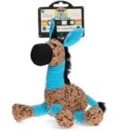 Jucărie de pluș pentru câini, măgar cu chițăitoare, albastru M – Retro Dog Donkey