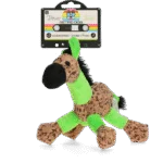 Jucărie de pluș pentru câini, măgăruș cu chițăitoare, Verde S – Retro Dog Donkey