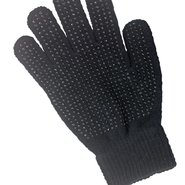 Mănușă de călărie cu aderență pe palmă, neagră, pentru copii – Magic Grippy