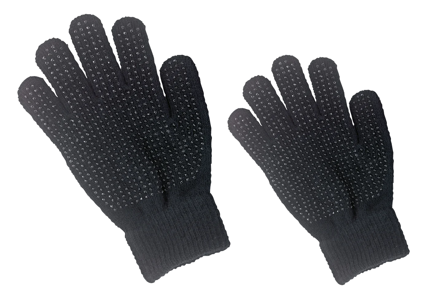 Mănușă de călărie neagră pentru adulți, cu aderență în palmă – Magic Grippy - imagine 2