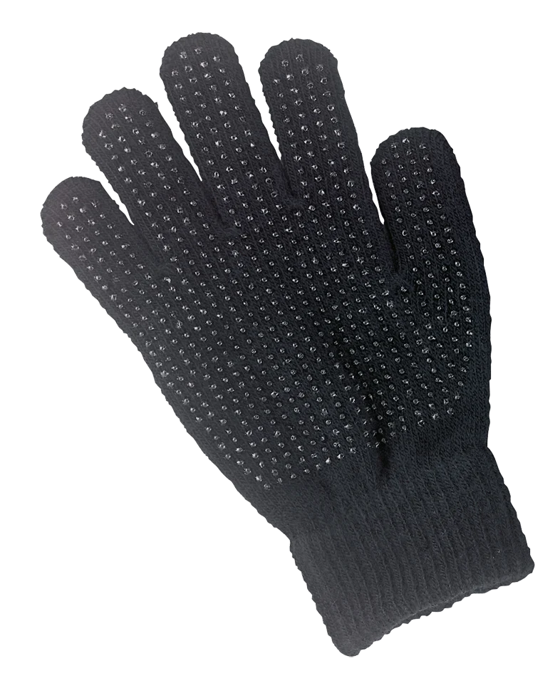 RIJH0005G.png Mănușă de călărie neagră pentru adulți, cu aderență în palmă – Magic Grippy - imagine 1