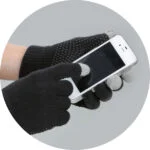 Mănușă de echitație Magic Touch Neagră cu aderență, mărime unică - imagine 3