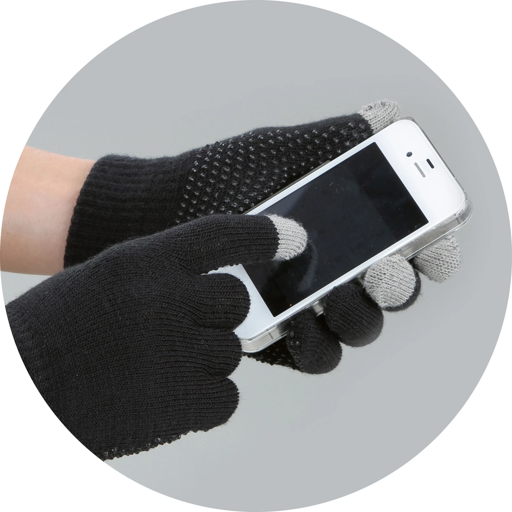 Mănușă de echitație Magic Touch Neagră cu aderență, mărime unică - imagine 3