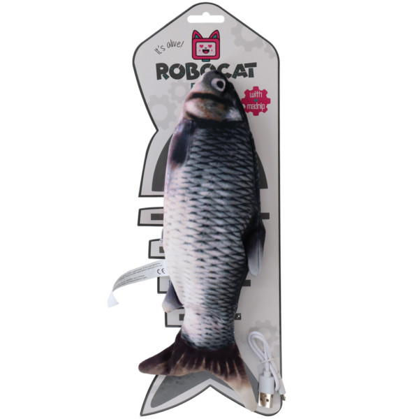 Pește de jucărie în mișcare, crap cu Madnip, 30 cm – Robocat Fish