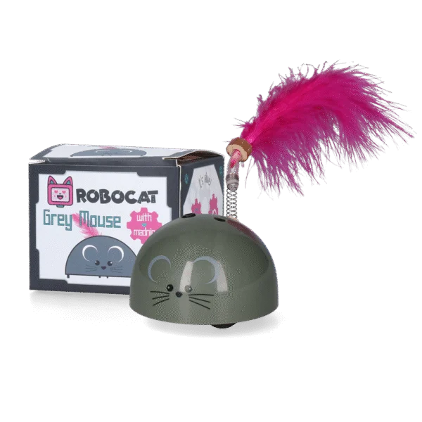 Șoricel de joacă cu senzor de mișcare și Madnip, gri – Robocat Mouse