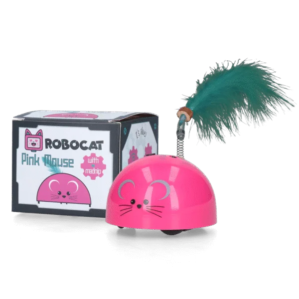 Șoricel de jucărie cu senzor de mișcare și madnip, roz – Robocat Mouse