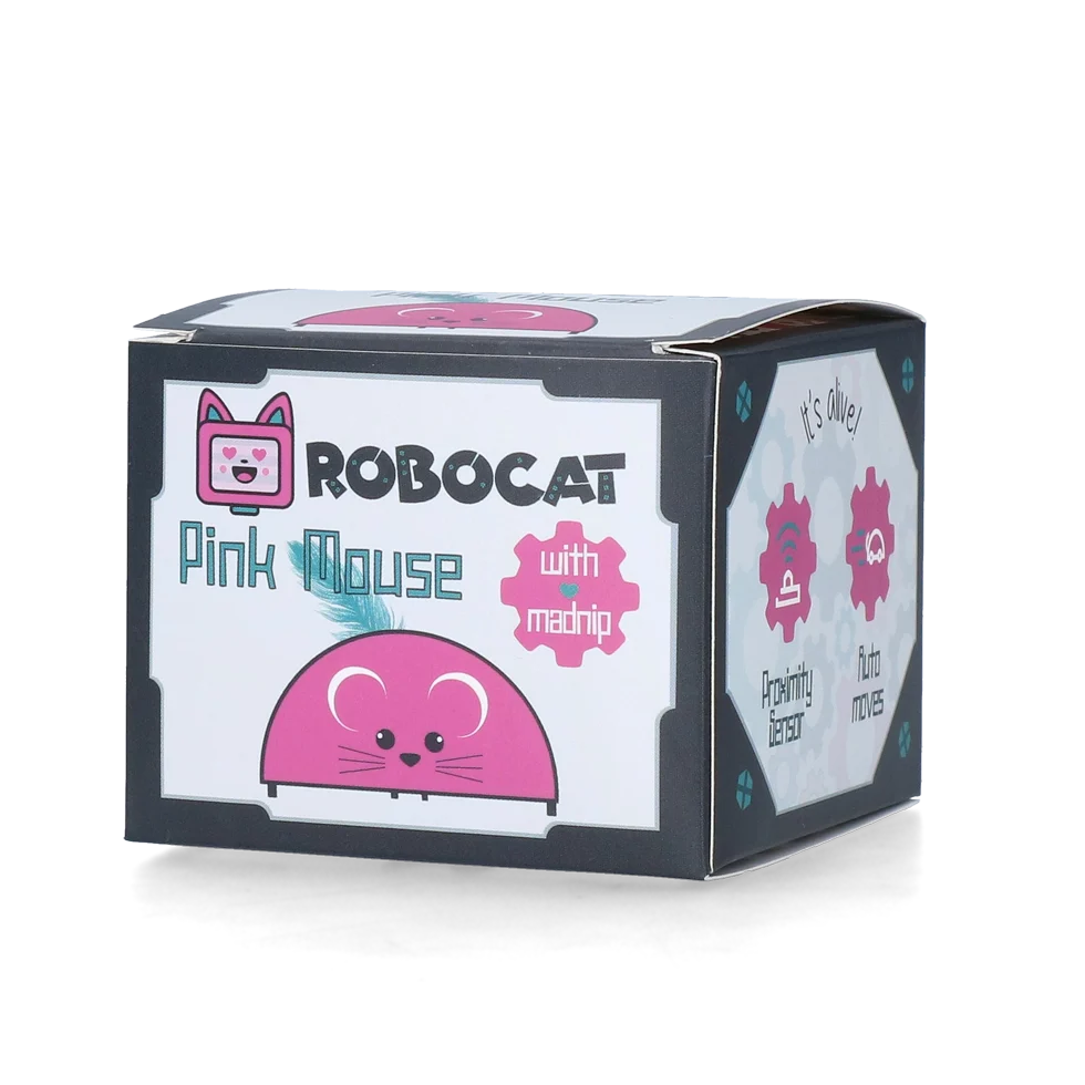 Șoricel de jucărie cu senzor de mișcare și madnip, roz – Robocat Mouse - imagine 3