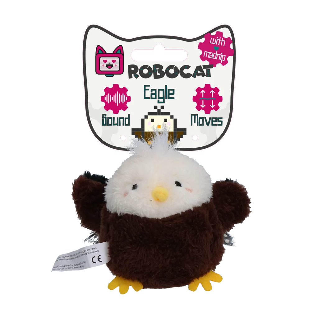 Jucărie pentru pisici care se mișcă, cu sunet și madnip – Vulturul Robocat - imagine 1