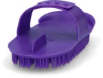 Curry comb din plastic flexibil 180 x 90 mm, mov – Vplast Original
