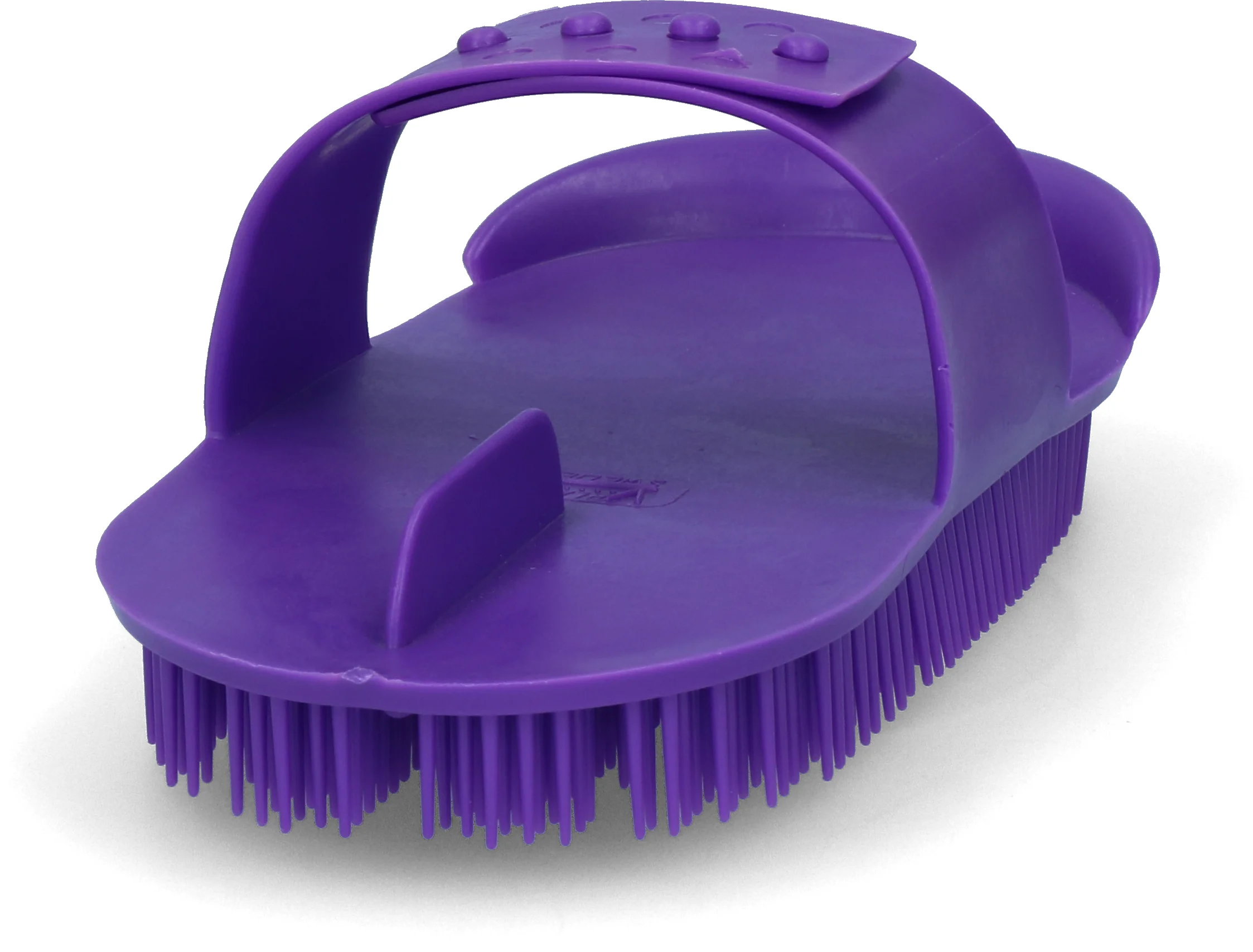 Curry comb din plastic flexibil 180 x 90 mm, mov – Vplast Original - imagine 1