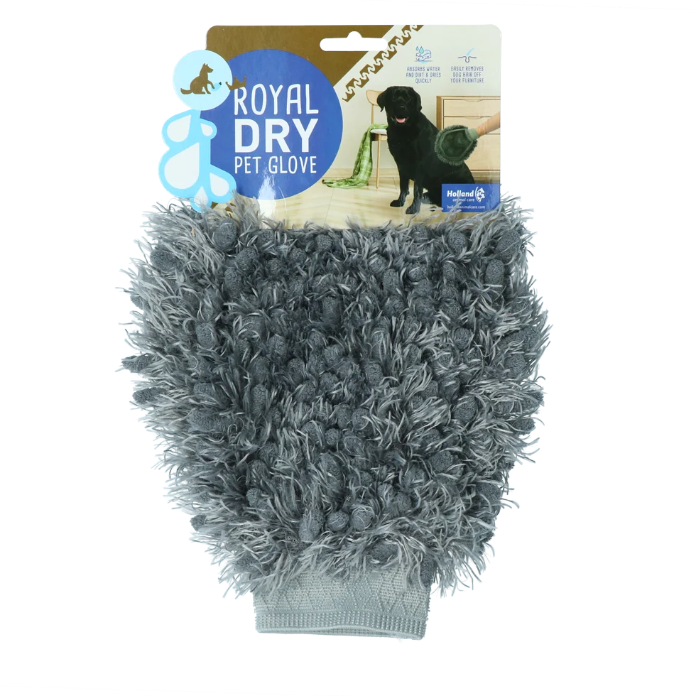 Mănușă de periat pentru câini din microfibră, 24 x 18 cm – Royal Dry - imagine 1