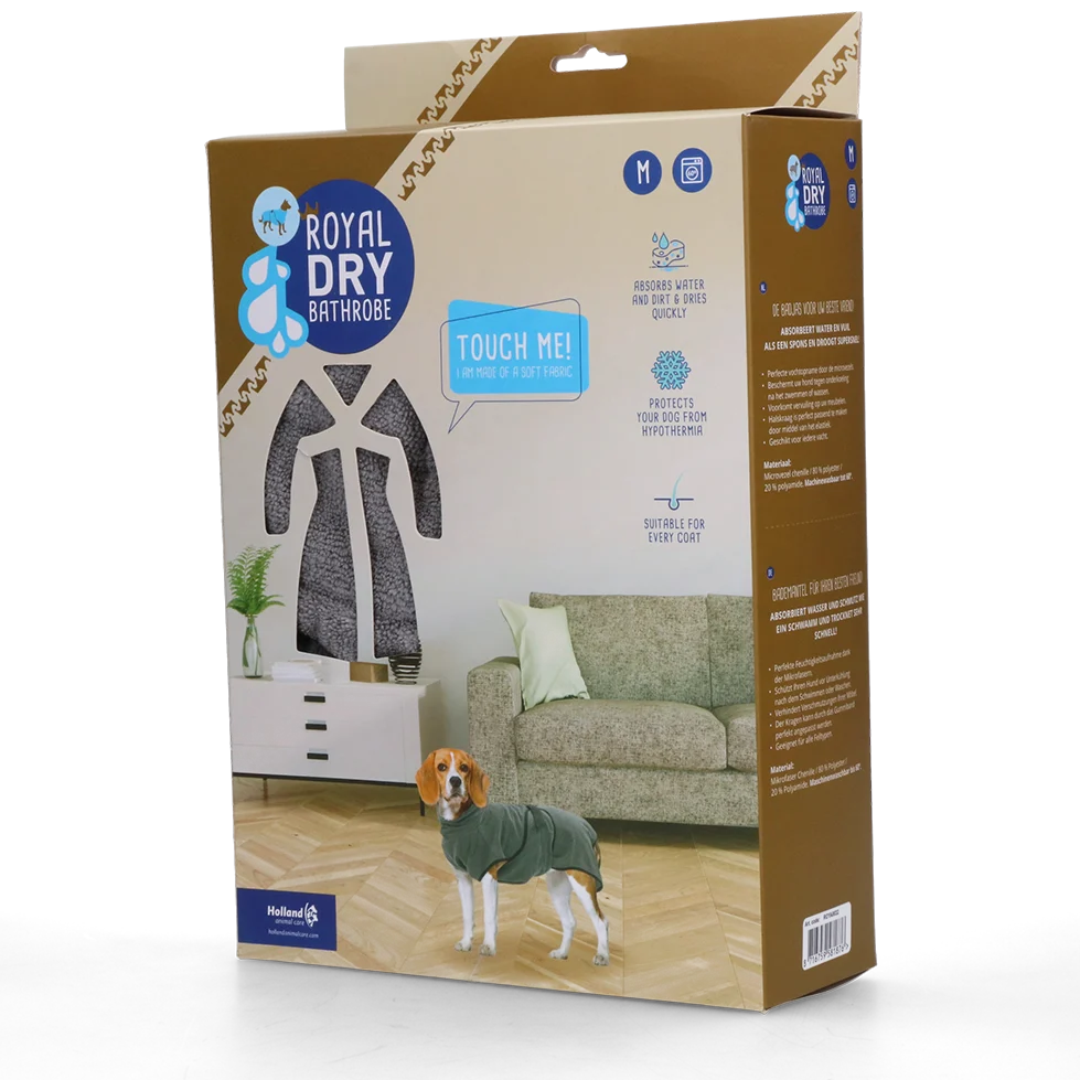 ROYA0032.png Halat pentru câini din microfibră M, lungimea spatelui 50 până la 58 cm – Royal Dry - imagine 1