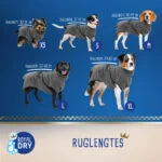 Sac de uscare pentru câini din microfibră XS, lungimea spatelui 30 cm – Royal Dry Doggy Bag - imagine 3