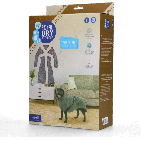 Halat pentru câini din microfibră L, lungime a spatelui 60 până la 68 cm – Royal Dry