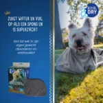 Sac de uscare pentru câini din microfibră XS, lungimea spatelui 30 cm – Royal Dry Doggy Bag - imagine 4