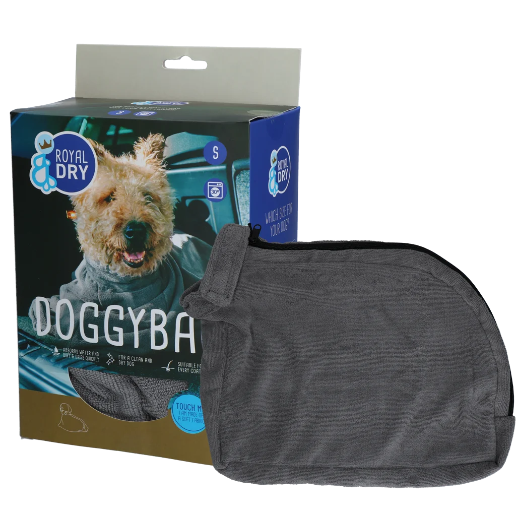 ROYA0051.png Sac de uscare pentru câini din microfibră S, lungime a spatelui 40 cm – Royal Dry Doggy Bag - imagine 1
