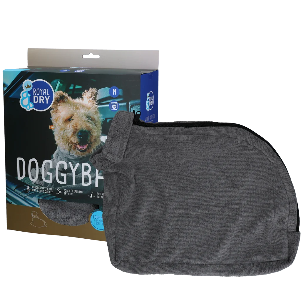 Sac de uscare pentru câini din microfibră M, lungimea spatelui 60 cm – Royal Dry Doggy Bag - imagine 1