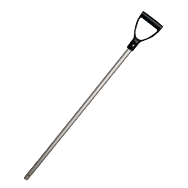 Coadă de lopată din aluminiu, 105 cm, 28 mm, mâner negru