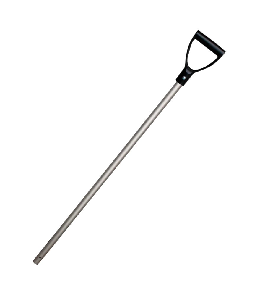 SCHO002K.png Coadă de lopată din aluminiu, 105 cm, 28 mm, mâner negru - imagine 1
