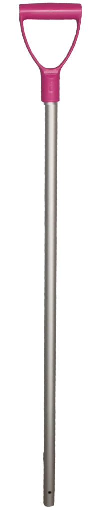 Coadă de lopată din aluminiu, 105 cm, 28 mm, mâner roz - imagine 1