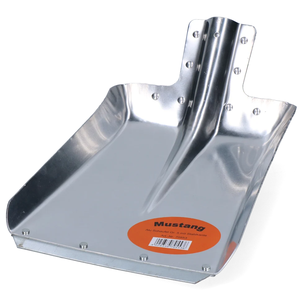 Lopată din aluminiu cu bandă de uzură din oțel, lățime 27 cm, fără coadă – Mustang - imagine 1