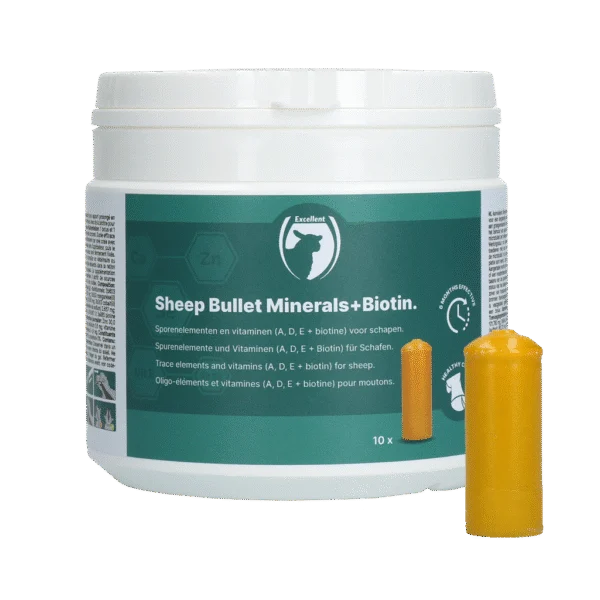Bolus pentru oi cu biotină, 10 bucăți – Excellent Sheep Bullet Minerals + Biotin