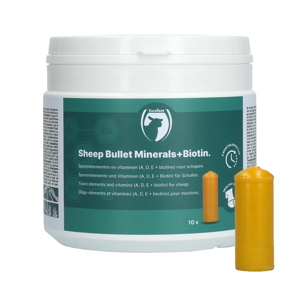 Bolus pentru oi cu biotină, 10 bucăți – Excellent Sheep Bullet Minerals + Biotin - imagine 1