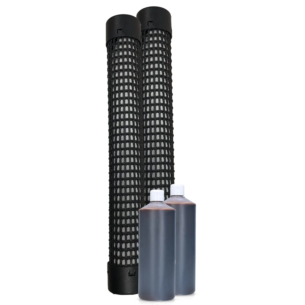Set pentru pășune împotriva prădătorilor, 2 tuburi și 2 x 1 l de lichid – Shield Up Stay Away Weide Set Roofdieren - imagine 2