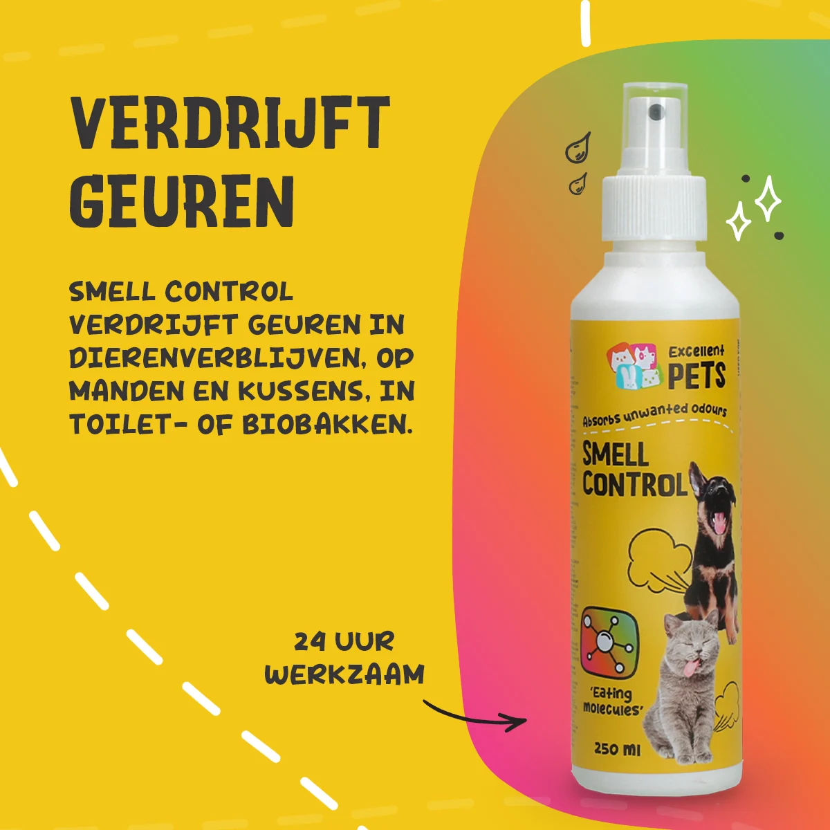 Odorizant spray pentru spațiile animalelor 250 ml – Excellent Pets Smell Control - imagine 5