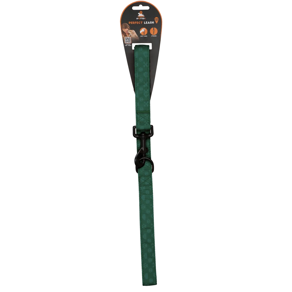 Lesă pentru câini cu inel D, 120 cm, verde – Spotted! Pro Perfect Leash - imagine 1