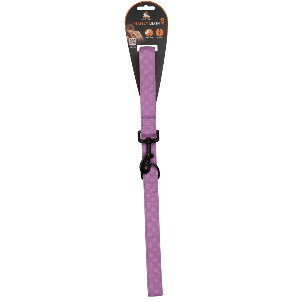 Lesă pentru câini cu inel D, 120 cm, mov – Spotted! Pro Perfect Leash - imagine 1