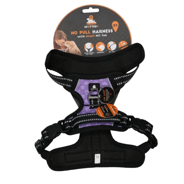 Ham pentru câini anti tragere cu mâner, mov XS – Spotted! Pro No Pull