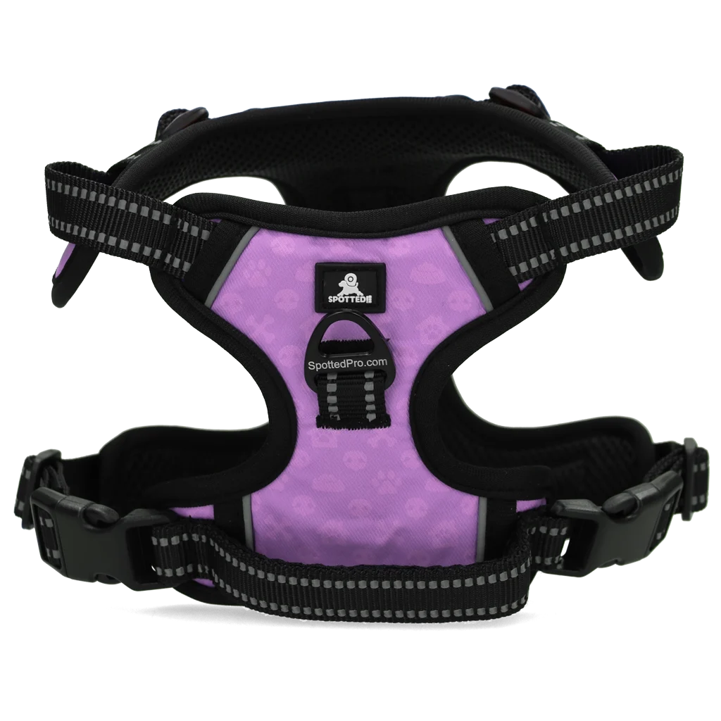 Ham pentru câini anti tragere cu mâner, mov XS – Spotted! Pro No Pull - imagine 3