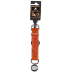 Zgardă din piele pentru câini cu medalion digital, 45 cm, cognac – Spotted! Pro - imagine 4