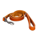Lesă din piele pentru câini, cu mâner căptușit, cognac, 130 x 1,8 cm – Spotted! Pro
