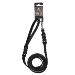 Lesă de prezentare din piele pentru câini, cu carabină, neagră, 180 cm x 16 mm – Spotted! Pro - imagine 2