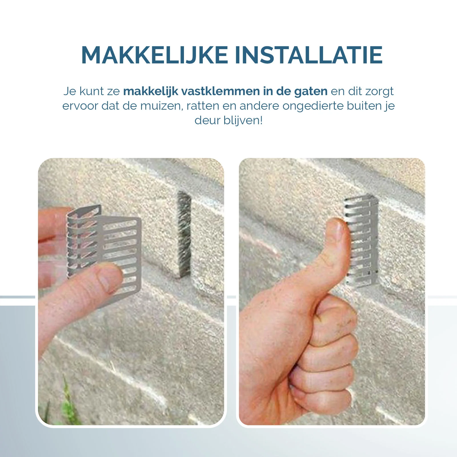 Grilaj din oțel inoxidabil pentru rosturi verticale, împotriva dăunătorilor, 5 cm, 20 bucăți – Spouwsafe - imagine 6
