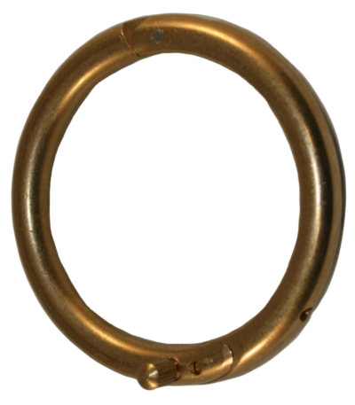 Inel nazal din alamă pentru taur, 61 mm, cu șurub
