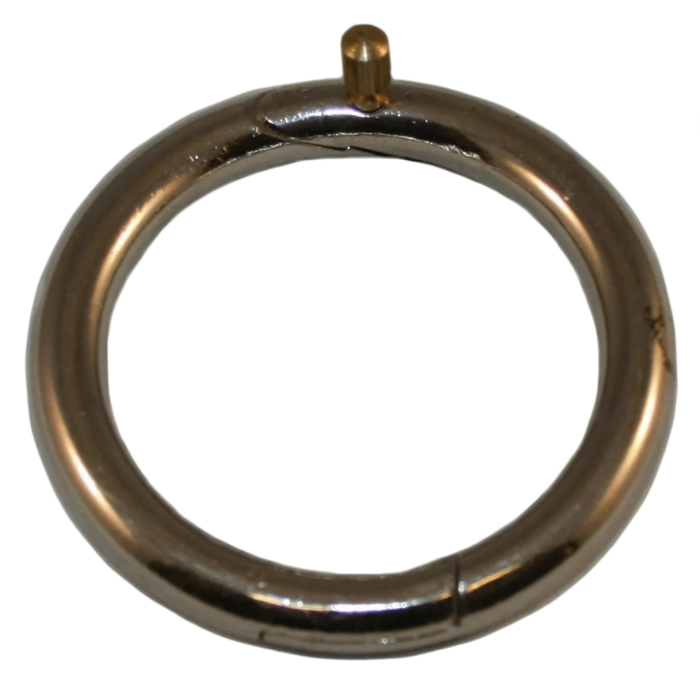 Inel nazal din alamă pentru tauri, 52 până la 54 mm, cu șurub - imagine 1