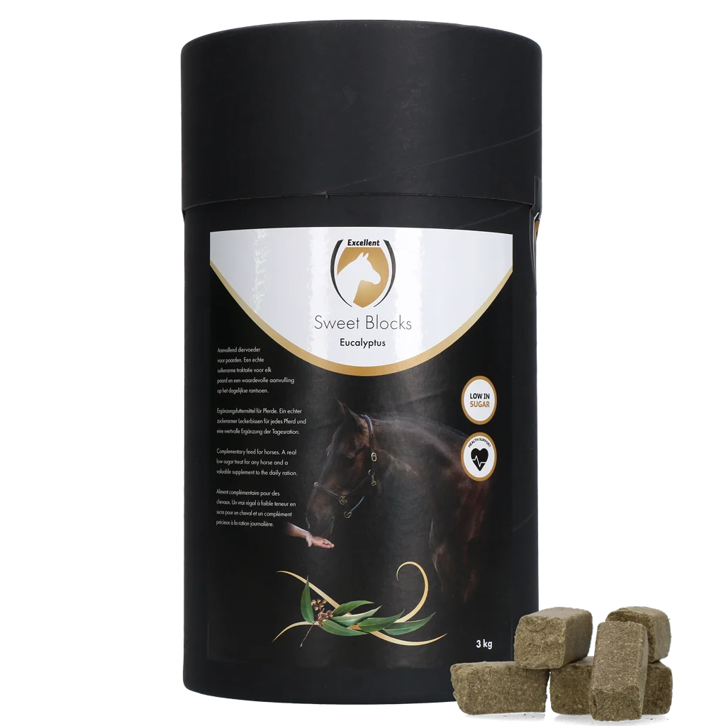 Recompense pentru cai cu eucalipt, cu conținut redus de zahăr, 3 kg – Excellent Horse Sweet Blocks - imagine 1