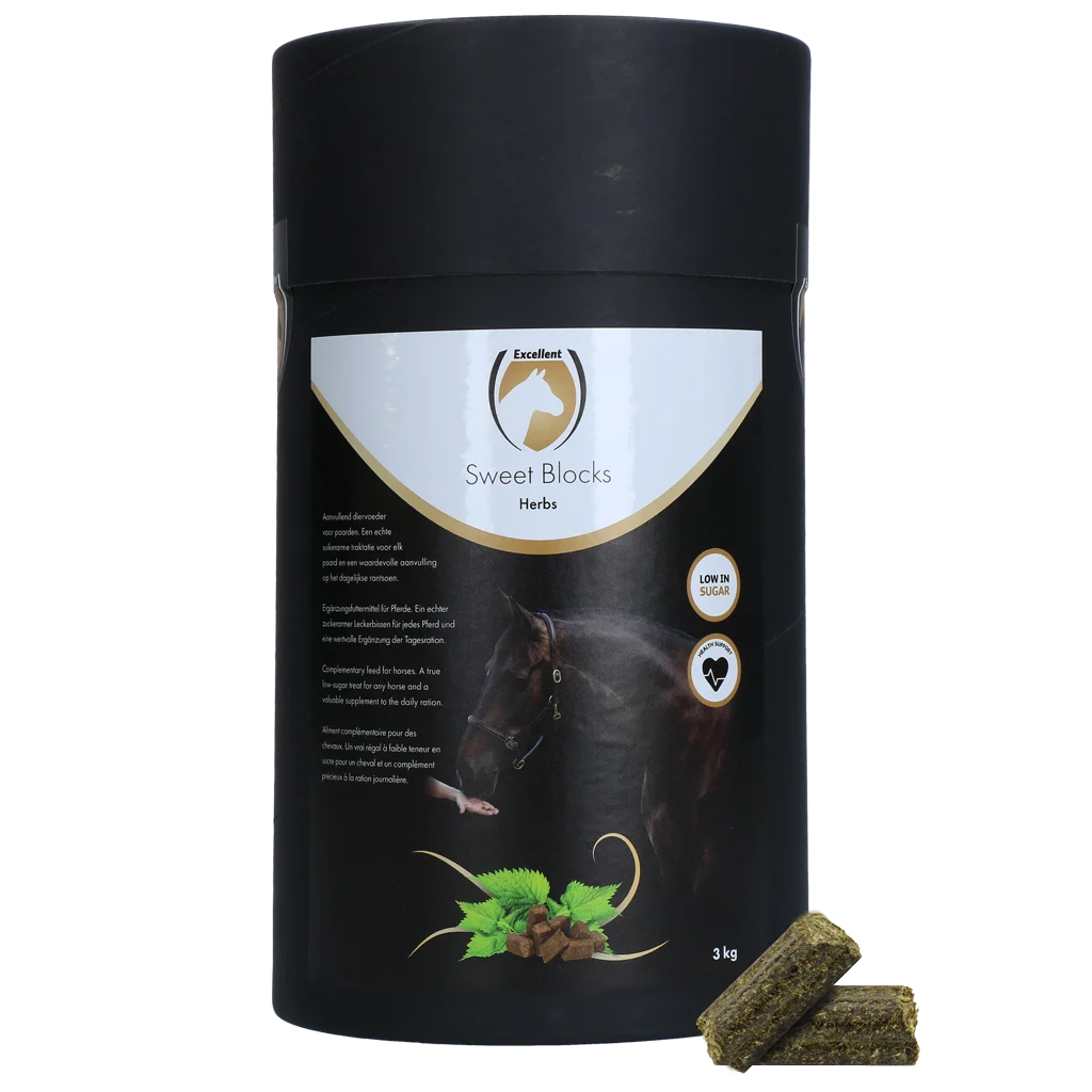 Recompense pentru cai cu ierburi, 3 kg – Excellent Horse Sweet Blocks Herbs - imagine 1