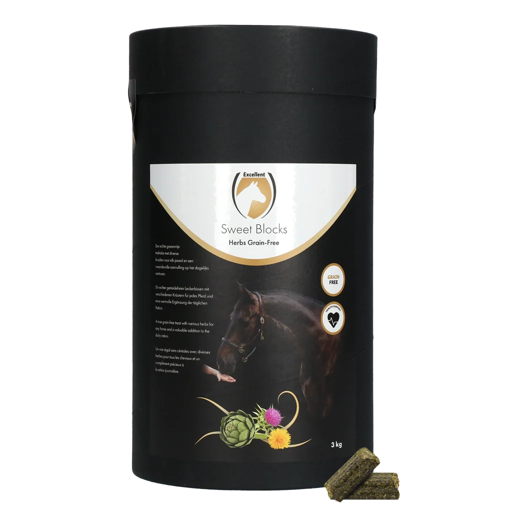 Recompense pentru cai cu ierburi, fără cereale, 3 kg – Excellent Horse Sweet Blocks Grain-Free Herbs - imagine 1