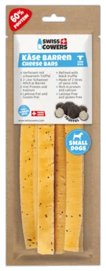 Baton de brânză pentru câini cu trufă neagră, mărimea S – SwissCowers Cheese Bars Truffle S