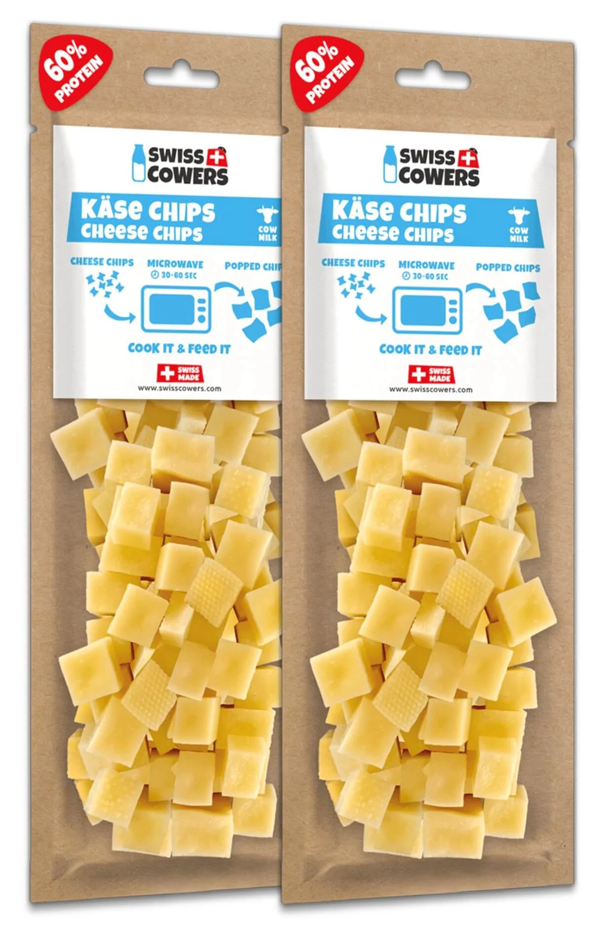 Cuburi de brânză pentru câini, de copt – SwissCowers Cheese Chips - imagine 2