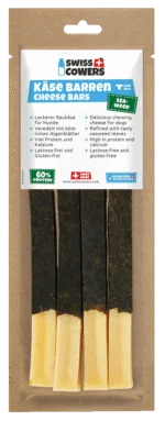 Baton de brânză cu alge marine pentru câini, fără lactoză – SwissCowers Cheese Bars Seaweed S