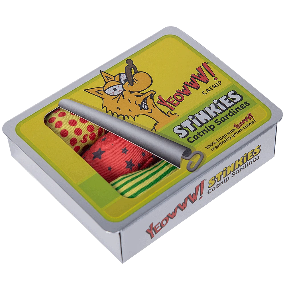 Jucării pentru pisici în formă de sardine, cu catnip – Yeowww! Stinkies Catnip Sardines Trio - imagine 3