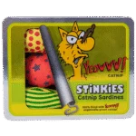 Jucării pentru pisici în formă de sardine, cu catnip – Yeowww! Stinkies Catnip Sardines Trio